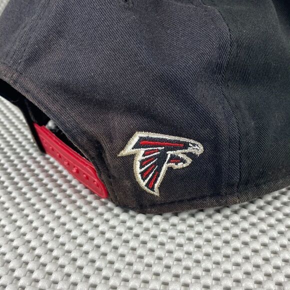NFL New Era Atlanta Falcons Hat Cap Mens One Size Black Red Logo Snap Back - Picture 7 of 10
